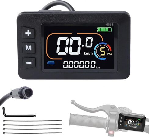 G518 Electric Bicycle LCD Display Screen, Universal Waterproof E-Bike Scooter Speedometer Dashboard Controller Panel Replacement in Kuwait