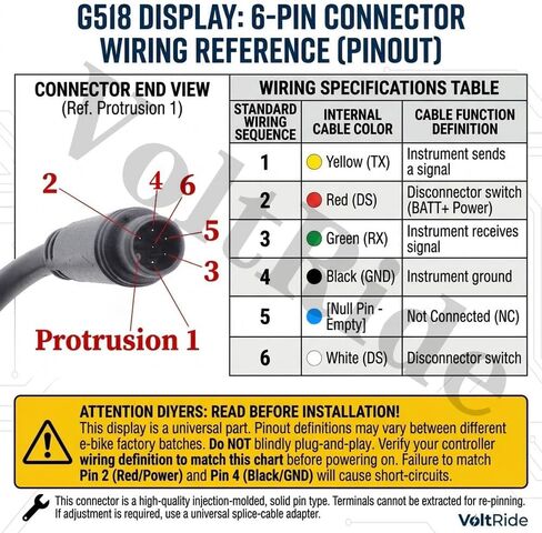 G518 Electric Bicycle LCD Display Screen, Universal Waterproof E-Bike Scooter Speedometer Dashboard Controller Panel Replacement in Kuwait