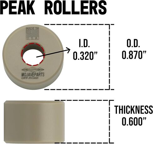 Peak Rollers Mojaveparts Off-Road Heavy Duty Secondary Clutch Rollers USA in Kuwait