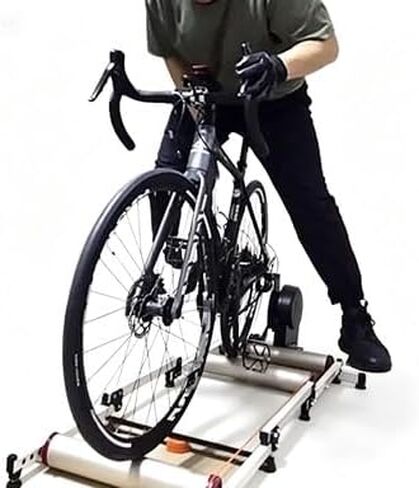 Indoor Cycling Bike Rollers, High-Strength Aluminum Alloy Bicycle Trainer, Adjustable Bicycle Exercise Stand for Home Gym Training in Kuwait