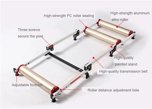 Indoor Cycling Bike Rollers, High-Strength Aluminum Alloy Bicycle Trainer, Adjustable Bicycle Exercise Stand for Home Gym Training in Kuwait