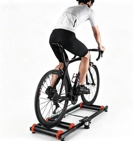 Compact Bike Trainer Rollers for Home Use, Foldable Portable Bicycle Indoor Exercise Stand with Storage Bag, Adjustable Rollers for Road & Mountain Bike Cycling Training in Kuwait