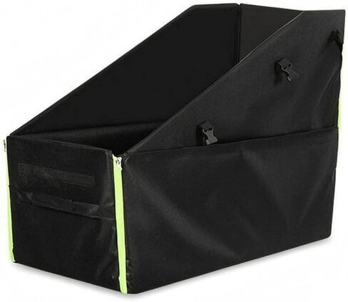 Storage Case Folding Bike Storage Box Rectangular Organizer Wear Resistant Oxford Cloth Panel Protection Suitable for Car Home Storage, Black, Black, Large Without Wheels in Saudi Arabia