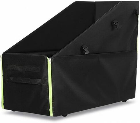 Storage Case Folding Bike Storage Box Rectangular Organizer Wear Resistant Oxford Cloth Panel Protection Suitable for Car Home Storage, Black, Black, Large Without Wheels in Saudi Arabia