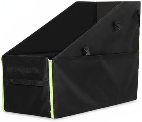 Car Trunk Storage Basket Folding Bike Organizer with Sturdy Oxford Cloth Open-Top Box Design Reinforced Side Panels for Organization Suitable for Road Trips in Kuwait