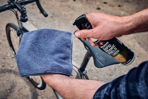 WELDTITE Rapid Ceramic Shield Bike Polish Kit - Includes 8.45 Fl oz Rapid Ceramic Shield Spray & 2 Microfiber Cloths in Kuwait