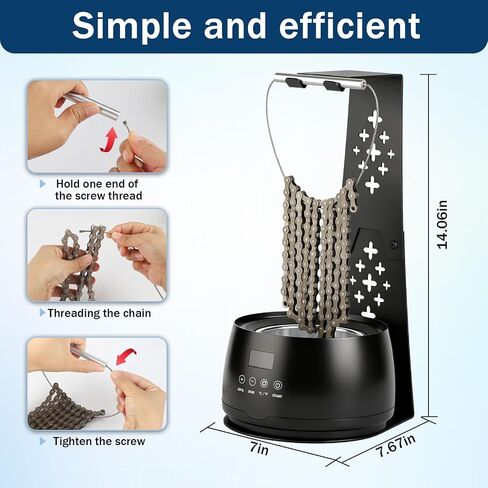 Bicycle Chain Wax Melting System (19oz), Includes Chain Cleaning Machine and Cooling Rack. Precise Temperature Control for Rapid Melting, Professional Cleaning and Waxing Tools in Kuwait