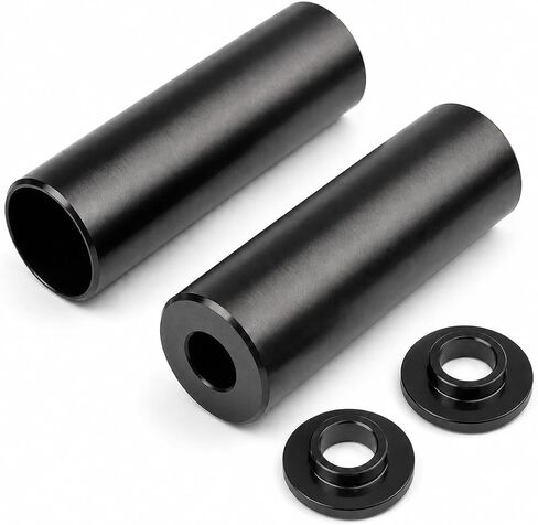 BMX Pegs, Heavy Duty Steel Stunt Pegs for 14mm & 3/8" (10mm) Axles | 4.3" Length x 1.5" Diameter Bicycle Foot Pegs for Freestyle Grinding, 2 Pack in Kuwait