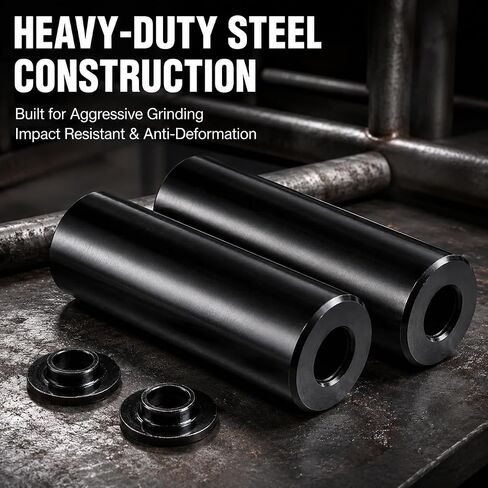BMX Pegs, Heavy Duty Steel Stunt Pegs for 14mm & 3/8" (10mm) Axles | 4.3" Length x 1.5" Diameter Bicycle Foot Pegs for Freestyle Grinding, 2 Pack in Kuwait