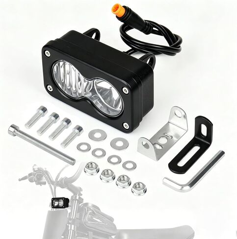 Baja Light for Ebike Upgrade, 3 Pin Plug and Play LED Headlight, Super Bright Front Light Bar Accessories,Compatible with Ridstar Q20/Q20 Pro Electric Bike in Kuwait