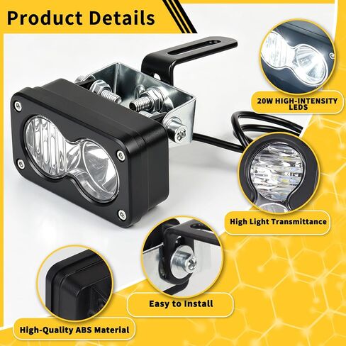 Baja Light for Ebike Upgrade, 3 Pin Plug and Play LED Headlight, Super Bright Front Light Bar Accessories,Compatible with Ridstar Q20/Q20 Pro Electric Bike in Kuwait