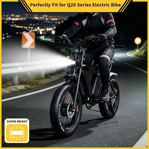 Baja Light for Ebike Upgrade, 3 Pin Plug and Play LED Headlight, Super Bright Front Light Bar Accessories,Compatible with Ridstar Q20/Q20 Pro Electric Bike in Kuwait