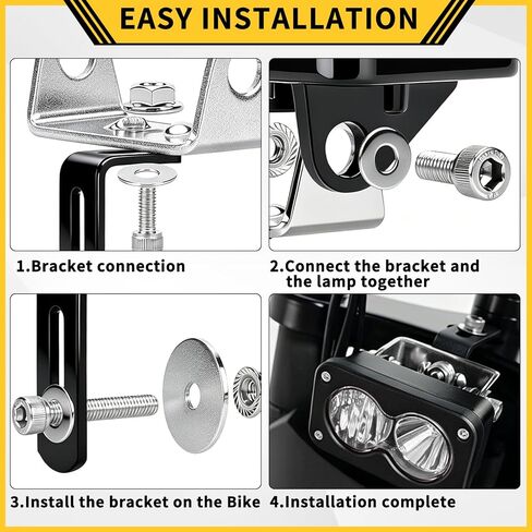 Baja Light for Ebike Upgrade, 3 Pin Plug and Play LED Headlight, Super Bright Front Light Bar Accessories,Compatible with Ridstar Q20/Q20 Pro Electric Bike in Kuwait