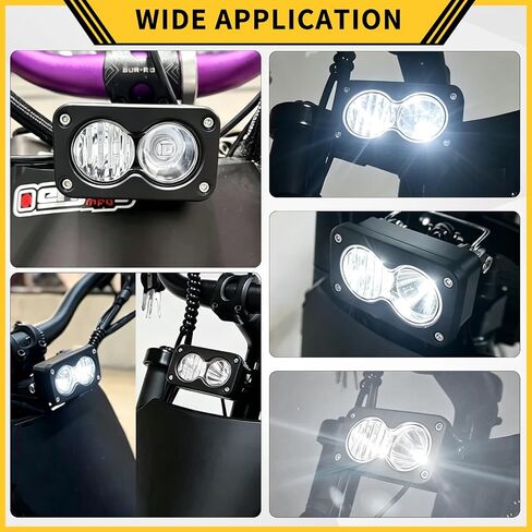 Baja Light for Ebike Upgrade, 3 Pin Plug and Play LED Headlight, Super Bright Front Light Bar Accessories,Compatible with Ridstar Q20/Q20 Pro Electric Bike in Kuwait