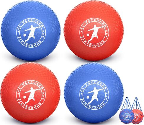 10 Inch Kickball Set, Playground Ball with Carrying Bag, Dodge Balls for Kids and Adults, Bouncing Sport Handball and Toy Ball, Outdoor Balls Official Camps in Saudi Arabia