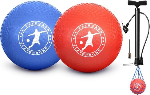10 Inch Kickball Set, Playground Ball with Carrying Bag, Dodge Balls for Kids and Adults, Bouncing Sport Handball and Toy Ball, Outdoor Balls Official Camps in Saudi Arabia