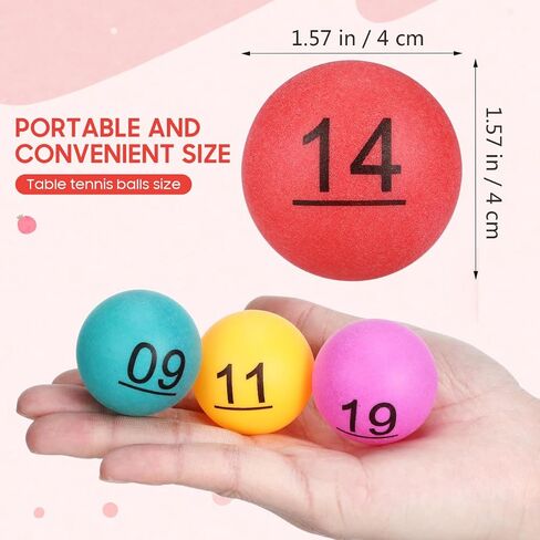 كرات Toyvian الصغيرة المرقمة 1-20: كرات بلاستيكية متعددة الألوان لسحوبات الألعاب والأنشطة الجماعية، والتعرف على سحوبات اليانصيب وألعاب الحفلات in Kuwait