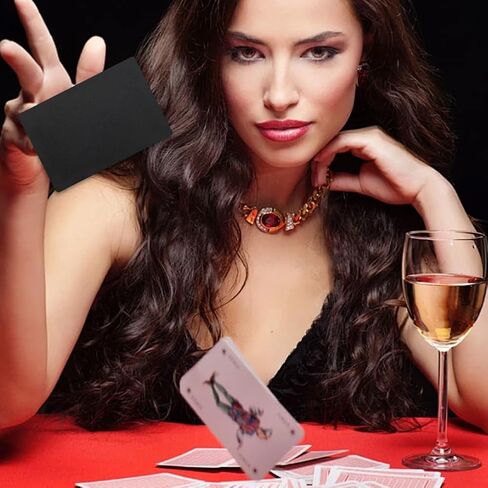 CRASPIRE 28Pcs Poker Size Cut Cards, Black, 2.1x3.36 | Plastic, Casino Bridge Cutting Card, Smooth Matte, For Playing Game Tournaments Poker Texas Hold'em Blackjack in Kuwait
