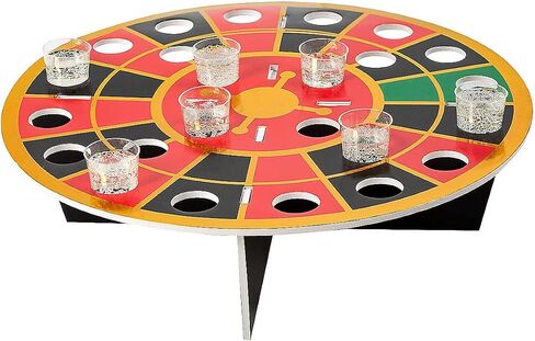 Casino Roulette Wheel Shot Glass Holder, 13 Piece in Kuwait