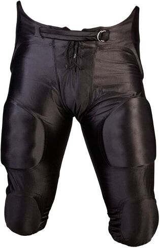 Martin Sports Adult Football Dazzle Game Pants with Pads, Integrated 7-Piece Pad Set, Black in Kuwait