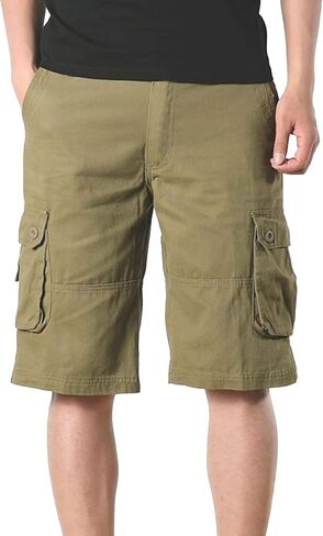 JEShifangjiusu Mens Full Cotton Water Washed Cargo Short Quick Dry Hiking Shorts Camping Fishing Outdoor Short in Kuwait