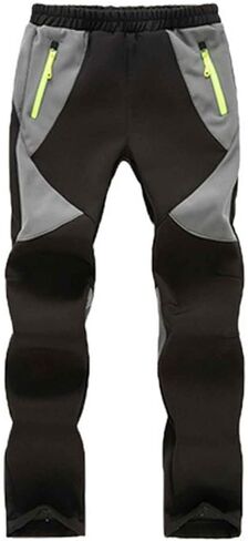 Girls Snow Pants Unisex Winter Warm Water-Resistant Outdoor Pant With Zippered Pocket Fleece Lined Insulated Trousers in Kuwait
