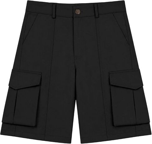 Girls Bermuda Cargo Shorts Baggy Hiking Teen Short Summer Casual Elastic High Waist Drawstring Pants with Pockets in Saudi Arabia
