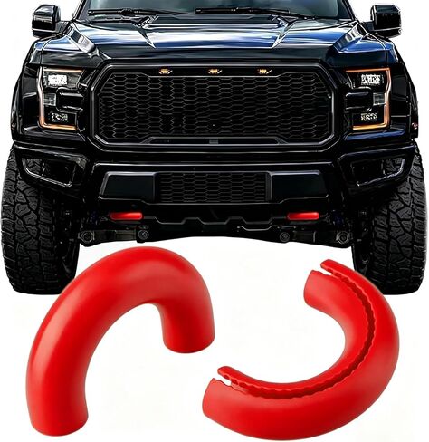 أغطية خطاف السحب المخصصة تناسب 2004-2024 فورد F150 2021-2024 BASE BASE/BIG BEND/OUTER BANKS Accessories Tow Hook Cover متوافقة مع إكسسوارات Toyota Tundra 2017-2021 (RED) in Kuwait
