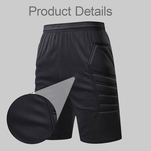 Qianly Goalkeeper Compression Shorts with Flexible Waist Thigh Padding Soccer Shorts Sponge Construction Multi Layer Padding Suitable for, XL in Kuwait