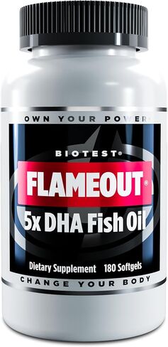 Biotest Flameout DHA -Rich Oil - 4200 Mg Omega -3 - Pharmaceutical Grade DHA & EPA - 90 Softgels (30 يومًا) in Kuwait