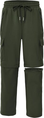 Boys Convertible Hiking Pants Kids Zip Off Scout Pants Youth Teen Boy Quick Dry Outdoor Fishing Waterproof Lightweight in Saudi Arabia