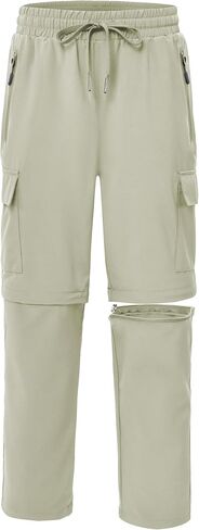 Boys Convertible Hiking Pants Kids Zip Off Scout Pants Youth Teen Boy Quick Dry Outdoor Fishing Waterproof Lightweight in Saudi Arabia