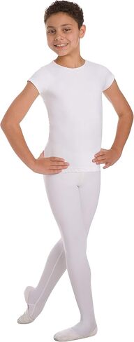 Body Wrappers Boys Cut and Sewn Convertible Foot Dance Tight (B90) White, 1112 in Kuwait