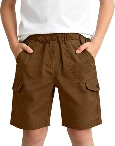 Shrots for Boys Summer Fashion Cargo Lightweight Hiking Pants Elastic Waisted Casual School Clothes in Kuwait