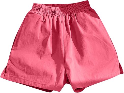 Boys Elastic Waist Shorts Kids Summer Shorts Side SLI High Waisted Bermuda Pull On Athletic Short Girls Casual Short in Kuwait