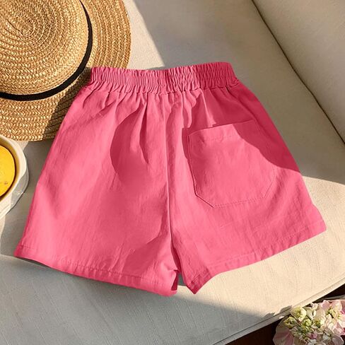Boys Elastic Waist Shorts Kids Summer Shorts Side SLI High Waisted Bermuda Pull On Athletic Short Girls Casual Short in Kuwait