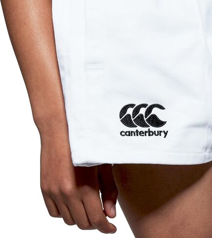 Canterbury PROFESSIONAL COTTON JUNIOR RUGBY SHORTS, White, Age 14 in Kuwait
