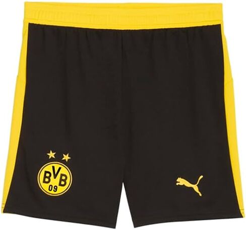 PUMA Kids Boys Borussia Dortmund 2526 Shorts Soccer Cleats - Black, Yellow in Kuwait