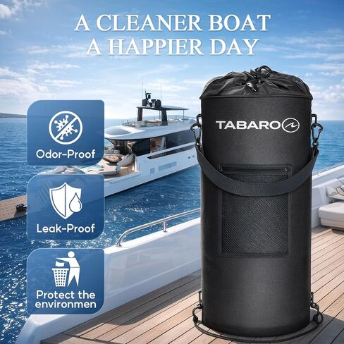 Boat Accessories, Boat Trash Can Fits 10-13 Gallon Bags, Reusable Marine Trash Bag, Odor & Leak Resistant, Easy Mount for Fishing, RV, Kayak & Pontoon Boats, Cool Boating Gifts for Men & Father’s Day in Kuwait