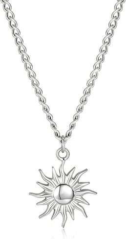 Sun Necklace for Men Mens Necklaces Anniversary Birsthday Gifts for Men Him Boyfriends Summer Surfer Pendant Necklaces in Kuwait