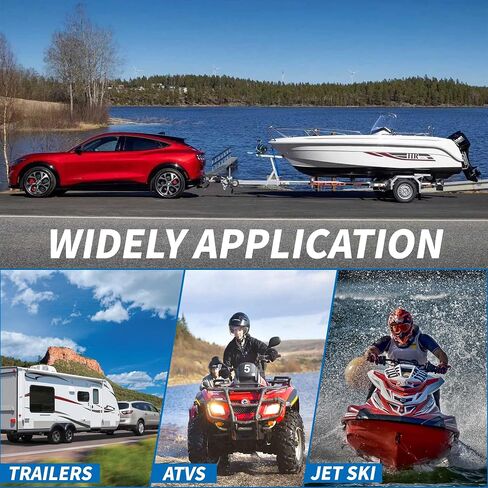 1600lbs Heavy Duty Boat Trailer Winch with 26FT Strap, 2-Way Ratchet & 4:1 Gear Trailer Winch, Portable Hand Crank Winch for Boat, Truck, Trailer, RV, ATV, Jet Ski in Kuwait