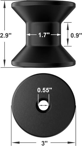 niffgaff Protective Boat Trailer Bow Stop Roller 3''×1/2'', Wear-Resistant and Easy to Install in Kuwait