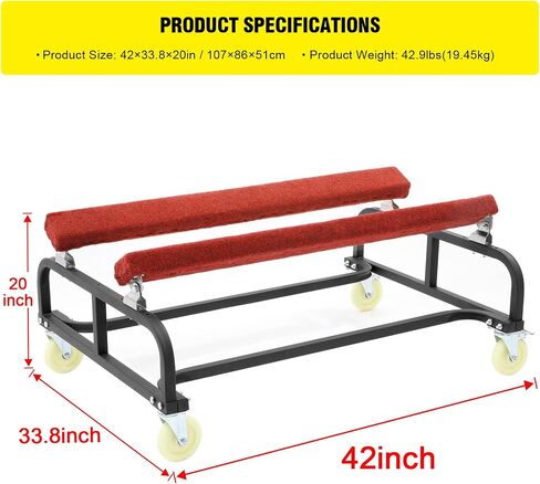 Doniks Watercraft PWC Dolly,Jet ski Dolly tolerable 1300 LBS Capacity Boat Storage Trailer Adjustable Width with Four Casters & Two Brakes,Heavy Duty Boat standsfor Dinghy, Sailboat in Kuwait
