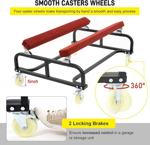 Doniks Watercraft PWC Dolly,Jet ski Dolly tolerable 1300 LBS Capacity Boat Storage Trailer Adjustable Width with Four Casters & Two Brakes,Heavy Duty Boat standsfor Dinghy, Sailboat in Kuwait