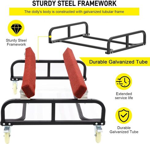 Doniks Watercraft PWC Dolly,Jet ski Dolly tolerable 1300 LBS Capacity Boat Storage Trailer Adjustable Width with Four Casters & Two Brakes,Heavy Duty Boat standsfor Dinghy, Sailboat in Kuwait