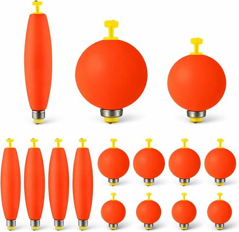 16Pcs Fishing Bobbers, 4 Size Snap Hard ABS Fishing Float Red and White Fishing Bobbers for Fishing Buoy Tackle Accessories 2.5/3/3.5/4cm in Saudi Arabia