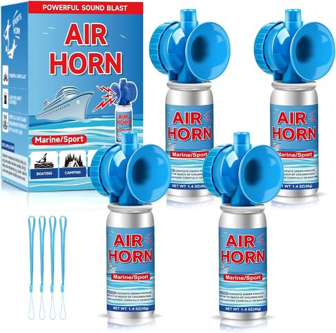 Air Horn 1.4oz 4pcs - 120dB Loud Mini Small Safety Bear Horn, Coast Guard Approved Marine Boat Horn, Sports Events Celebrate Victory& Outdoor Camp Emergency Alarm in Kuwait