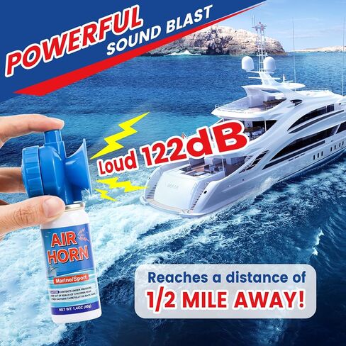 Air Horn 1.4oz 4pcs - 120dB Loud Mini Small Safety Bear Horn, Coast Guard Approved Marine Boat Horn, Sports Events Celebrate Victory& Outdoor Camp Emergency Alarm in Kuwait