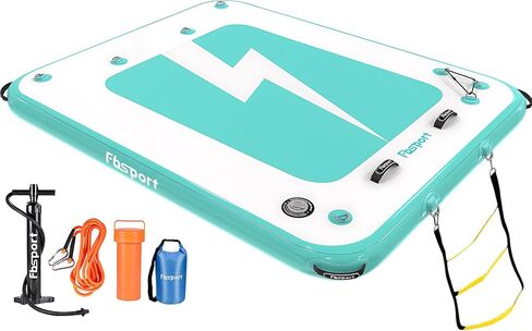 FBSPORT Inflatable Floating Dock Lake Floats for Adults, Floating Docks Platform Island Raft, Non-Slip Inflatable Water Dock Mat for Pool Beach Ocean 10ft 8ft 6ft in Saudi Arabia