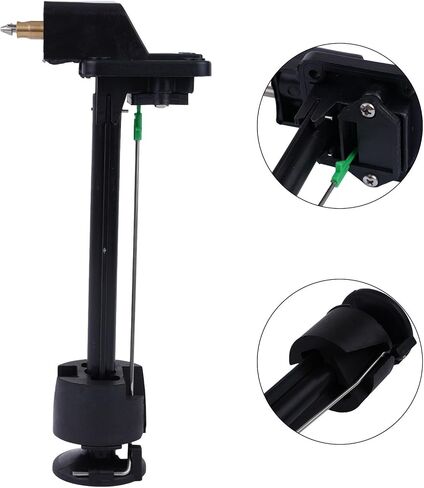 Boat Fuel Tank Connector with Fuel Meter Gauge for Outboard Motors, Black, 906 Inch in Kuwait